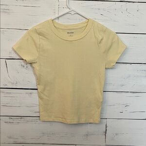 Hollister Light Yellow Tee